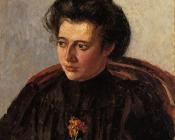 卡米耶 毕沙罗 : Portrait of Jeanne, the Artist's Daughter